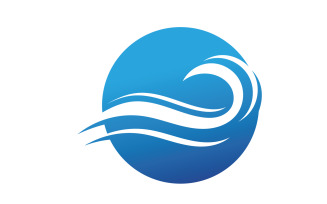 Wave Beach Logo Symbols Vector Template V29