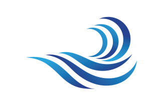 Wave Beach Logo Symbols Vector Template V7