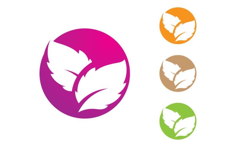 Green Tree Leaf Logo Nature Element Vector V9 Logo Template