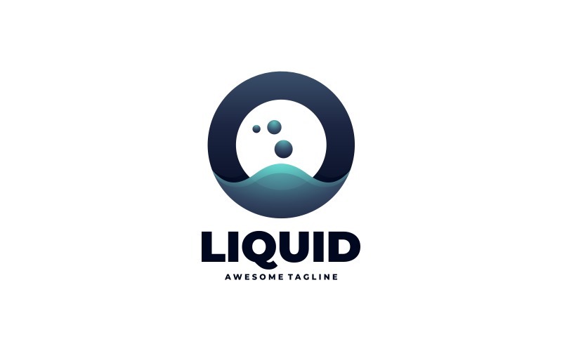 Liquid Color Gradient Logo Logo Template