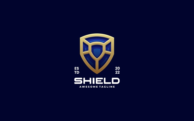 Shield Line Luxury Logo Style Logo Template