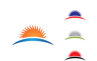 Sun Logo Vector Icon Template Design V12