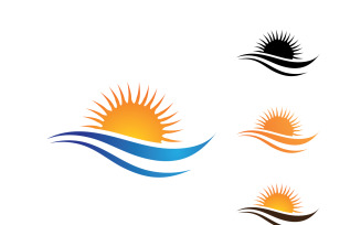 Sun Logo Vector Icon Template Design V14