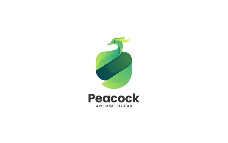 Vector Peacock Gradient Color Logo Design Logo Template