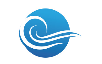 Wave Beach Logo Symbols Vector Template V31