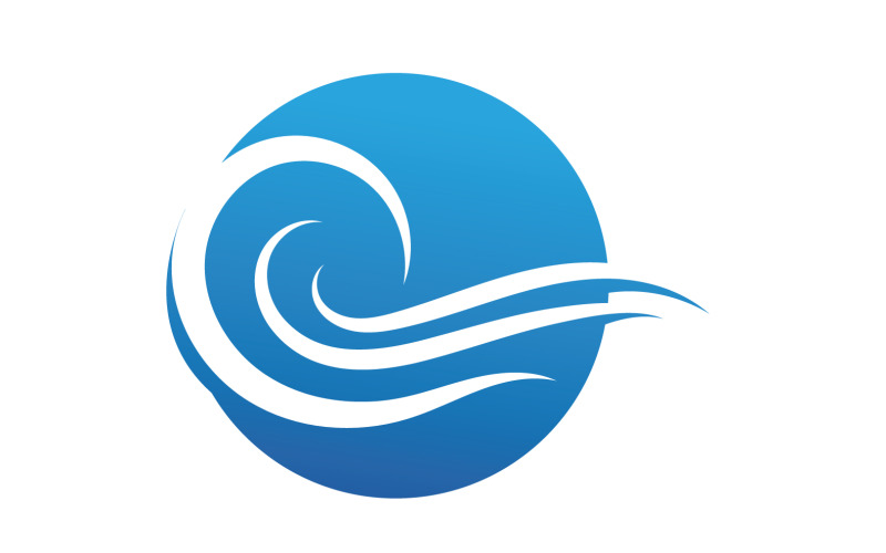 Wave Beach Logo Symbols Vector Template V31 Logo Template