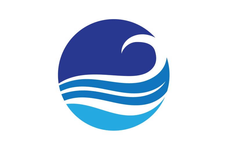 Wave Beach Logo Symbols Vector Template V32 Logo Template
