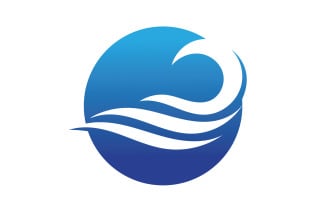 Wave Beach Logo Symbols Vector Template V33