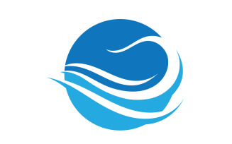 Wave Beach Logo Symbols Vector Template V34