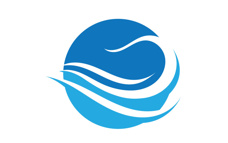 Wave Beach Logo Symbols Vector Template V34 Logo Template