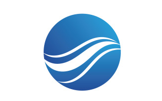 Wave Beach Logo Symbols Vector Template V36