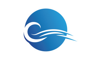 Wave Beach Logo Symbols Vector Template V39