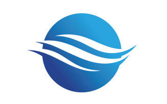 Wave Beach Logo Symbols Vector Template V41