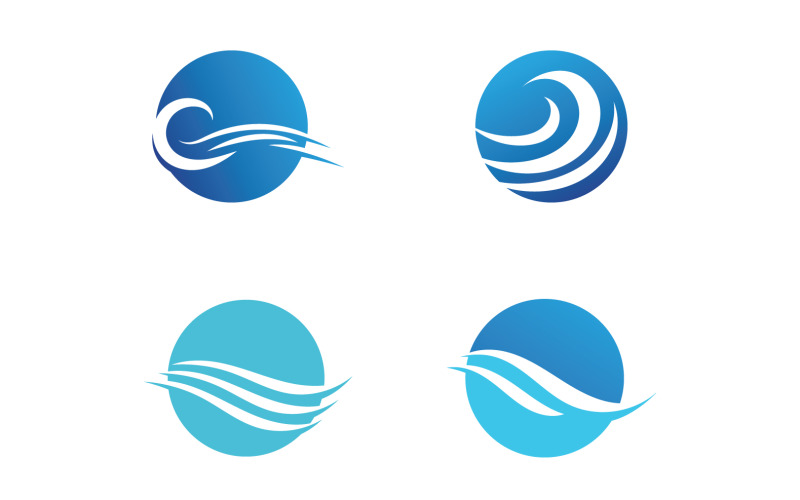 Wave Beach Logo Symbols Vector Template V44 Logo Template