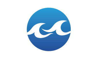 Wave Beach Logo Symbols Vector Template V47