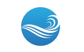 Wave Beach Logo Symbols Vector Template V51