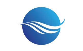 Wave Beach Logo Symbols Vector Template V52