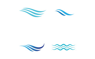 Wave Beach Logo Symbols Vector Template V61