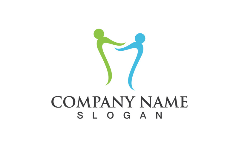 Dental Logo Vector Template Illustration Icon Design V12 Logo Template