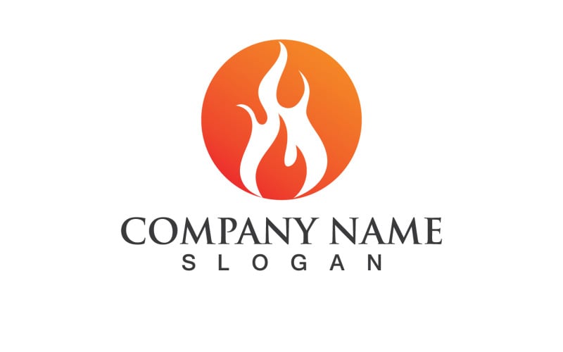 Fire Flame Logo Vector Illustration Design Template V11 Logo Template