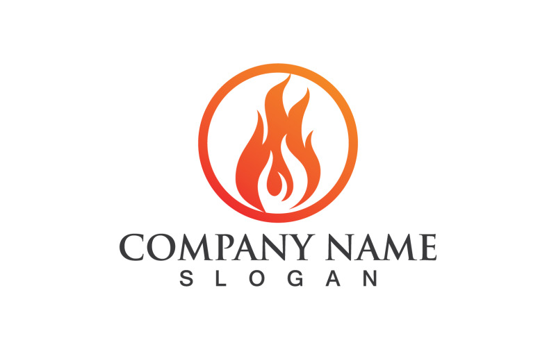 Fire Flame Logo Vector Illustration Design Template V13 Logo Template