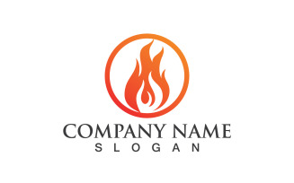 Fire Flame Logo Vector Illustration Design Template V13
