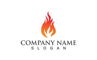 Fire Flame Logo Vector Illustration Design Template V14