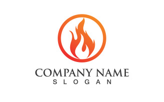 Fire Flame Logo Vector Illustration Design Template V15