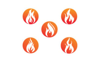 Fire Flame Logo Vector Illustration Design Template V16
