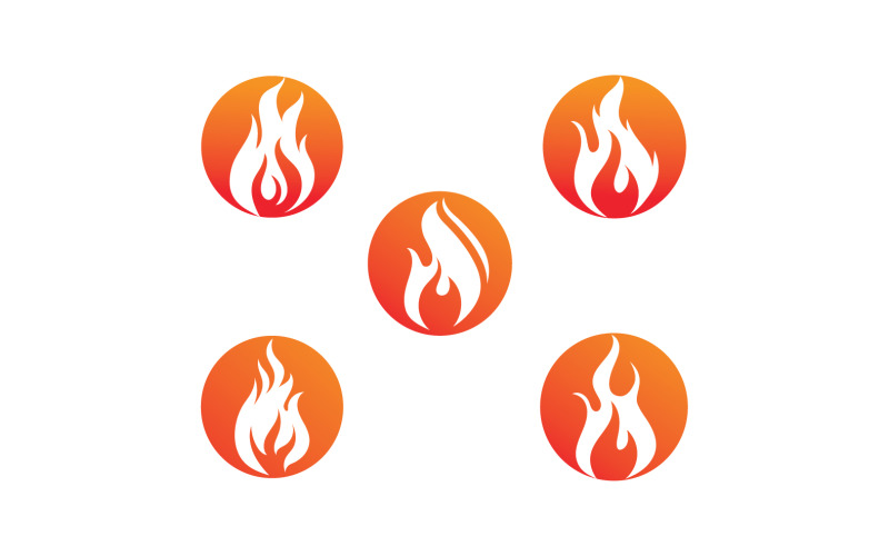 Fire Flame Logo Vector Illustration Design Template V16 Logo Template