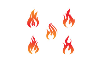 Fire Flame Logo Vector Illustration Design Template V17