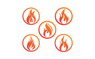 Fire Flame Logo Vector Illustration Design Template V18