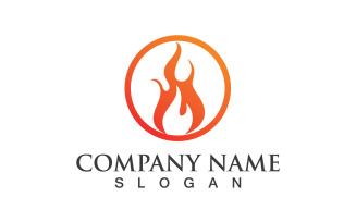 Fire Flame Logo Vector Illustration Design Template V19