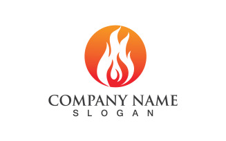 Fire Flame Logo Vector Illustration Design Template V1