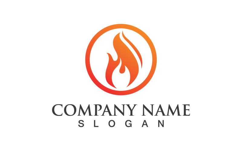 Fire Flame Logo Vector Illustration Design Template V20 Logo Template