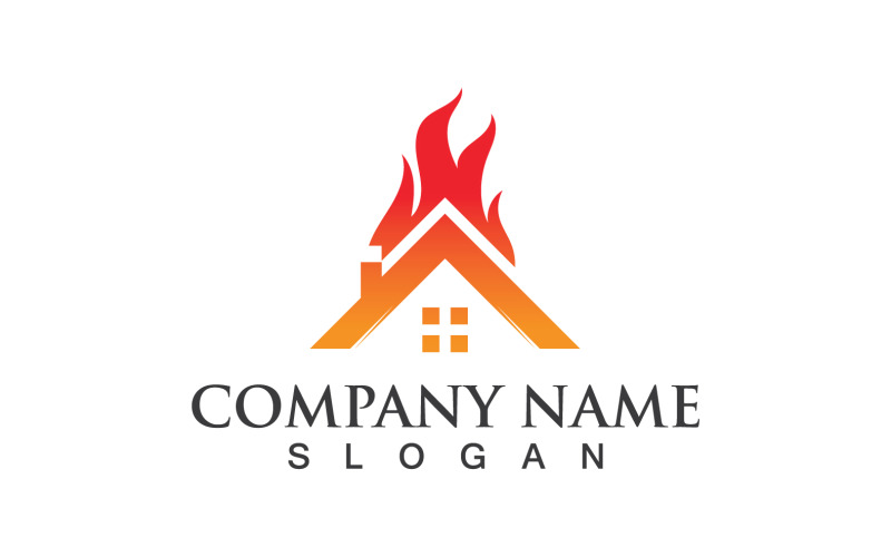 Fire Flame Logo Vector Illustration Design Template V21 Logo Template