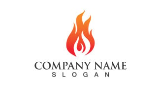 Fire Flame Logo Vector Illustration Design Template V8