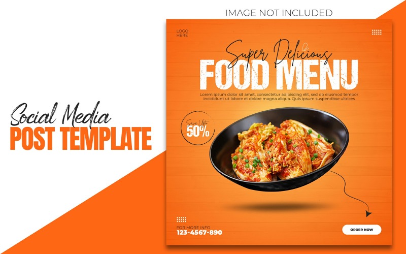 Food Social Media Promotional Banner and Post