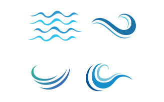 Water Wave Icon Vector Illustration Logo Design V23