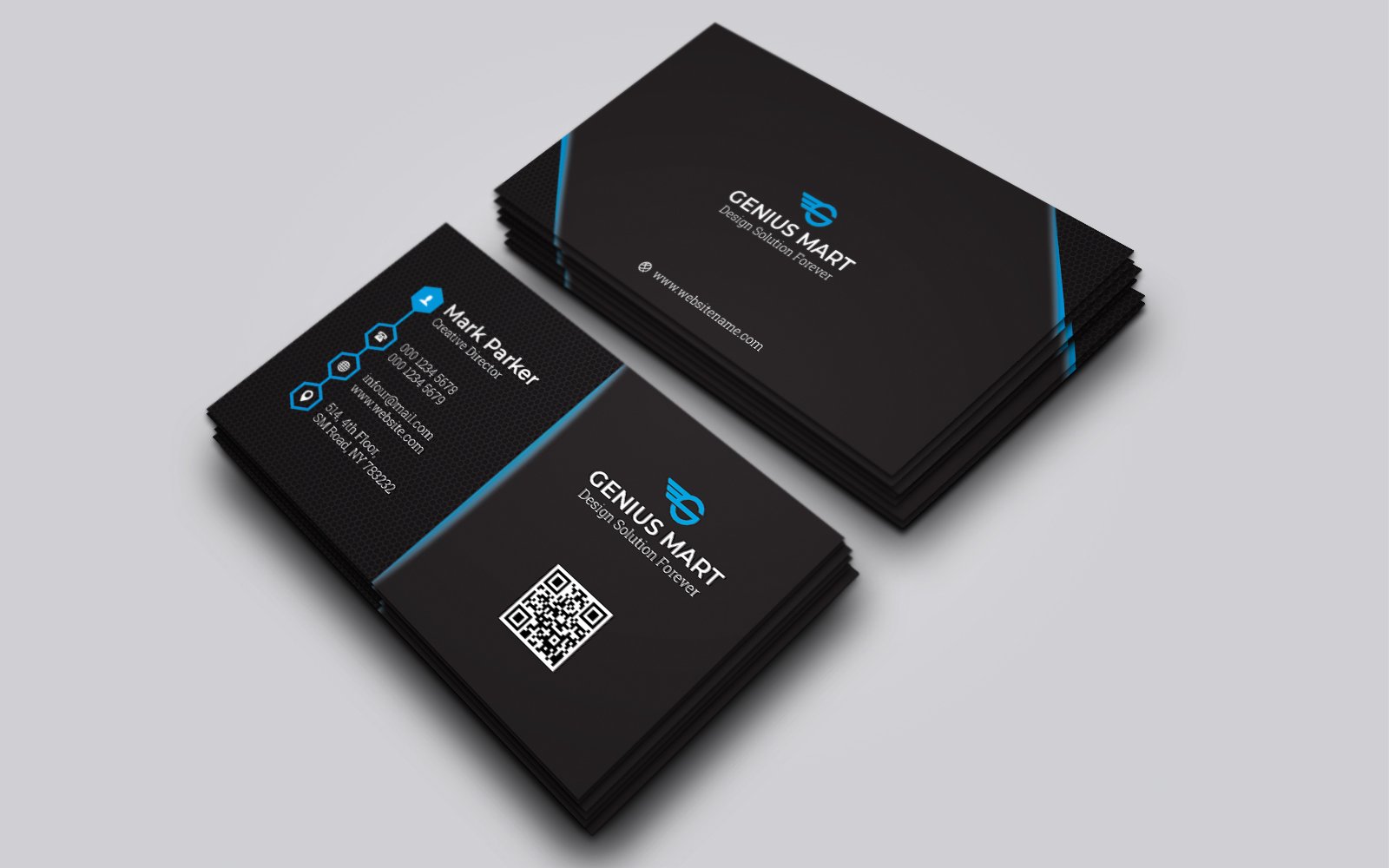 Template #259417 Black Blue Webdesign Template - Logo template Preview