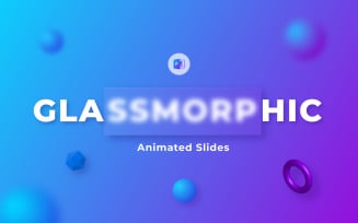 Free Glassmorphism Animated Infographics PowerPoint template