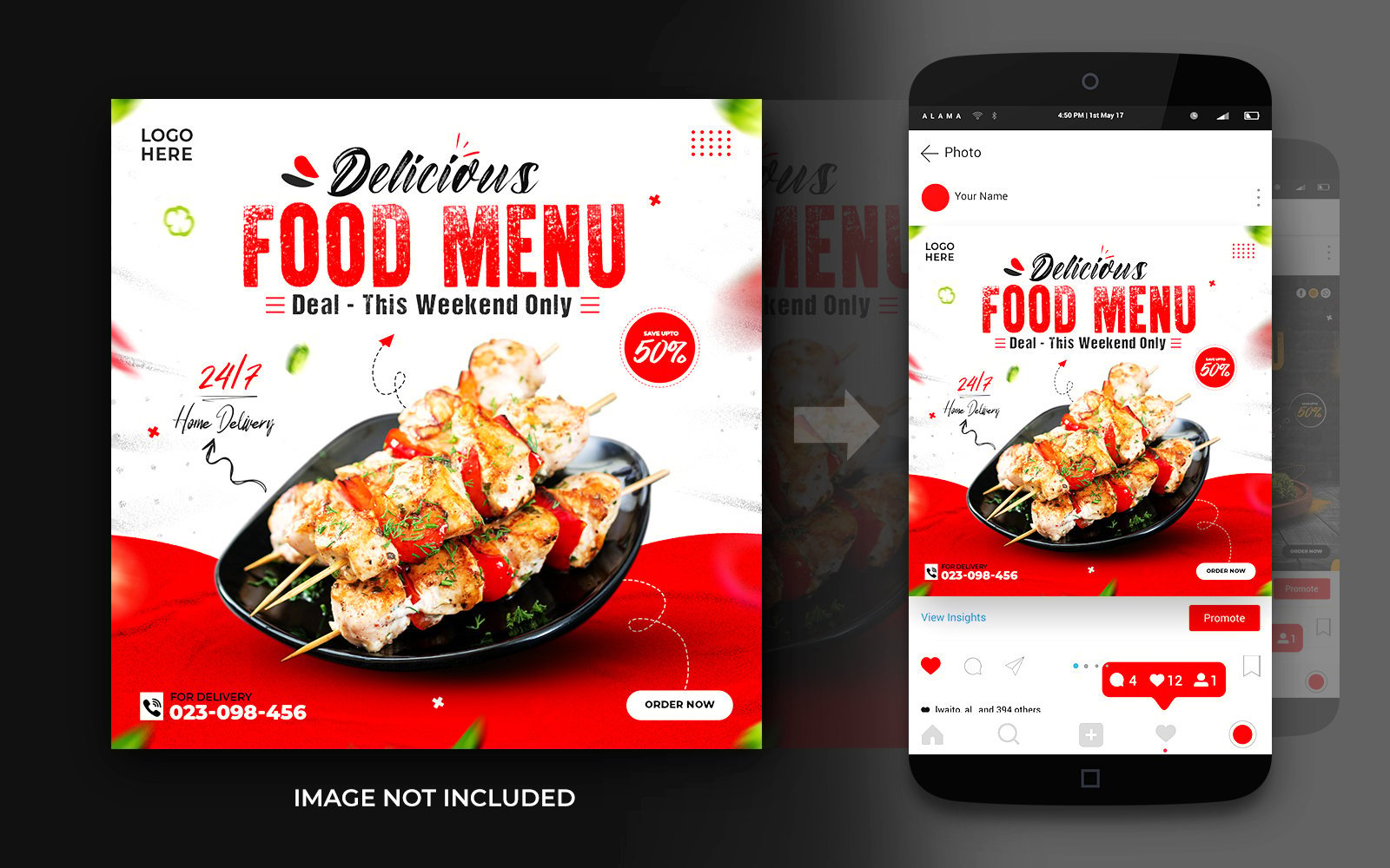 Template #259556 Food Banner Webdesign Template - Logo template Preview