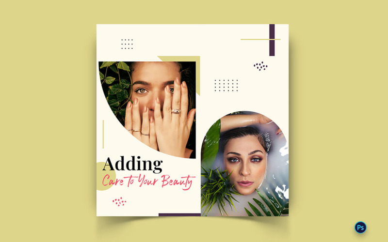 Beauty and Spa Social Media Instagram Post Template-41