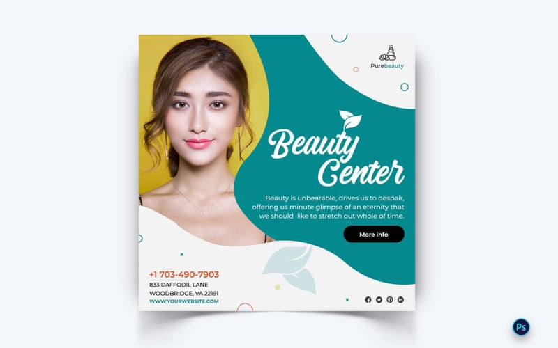 Beauty and Spa Social Media Instagram Post Template-45