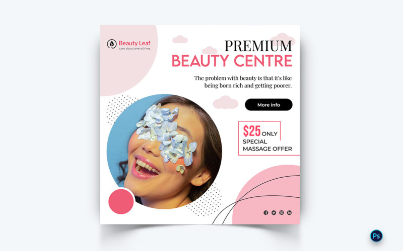 Beauty and Spa Social Media Instagram Post Template-52