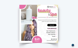 Beauty and Spa Social Media Instagram Post Template-58