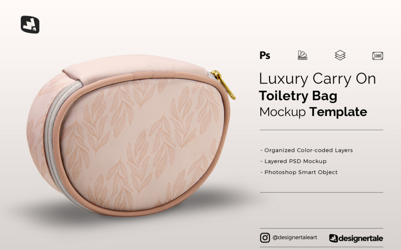 Luxury Carry On Toiletry Bag Mockup Product Mockup