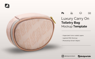Luxury Carry On Toiletry Bag Mockup