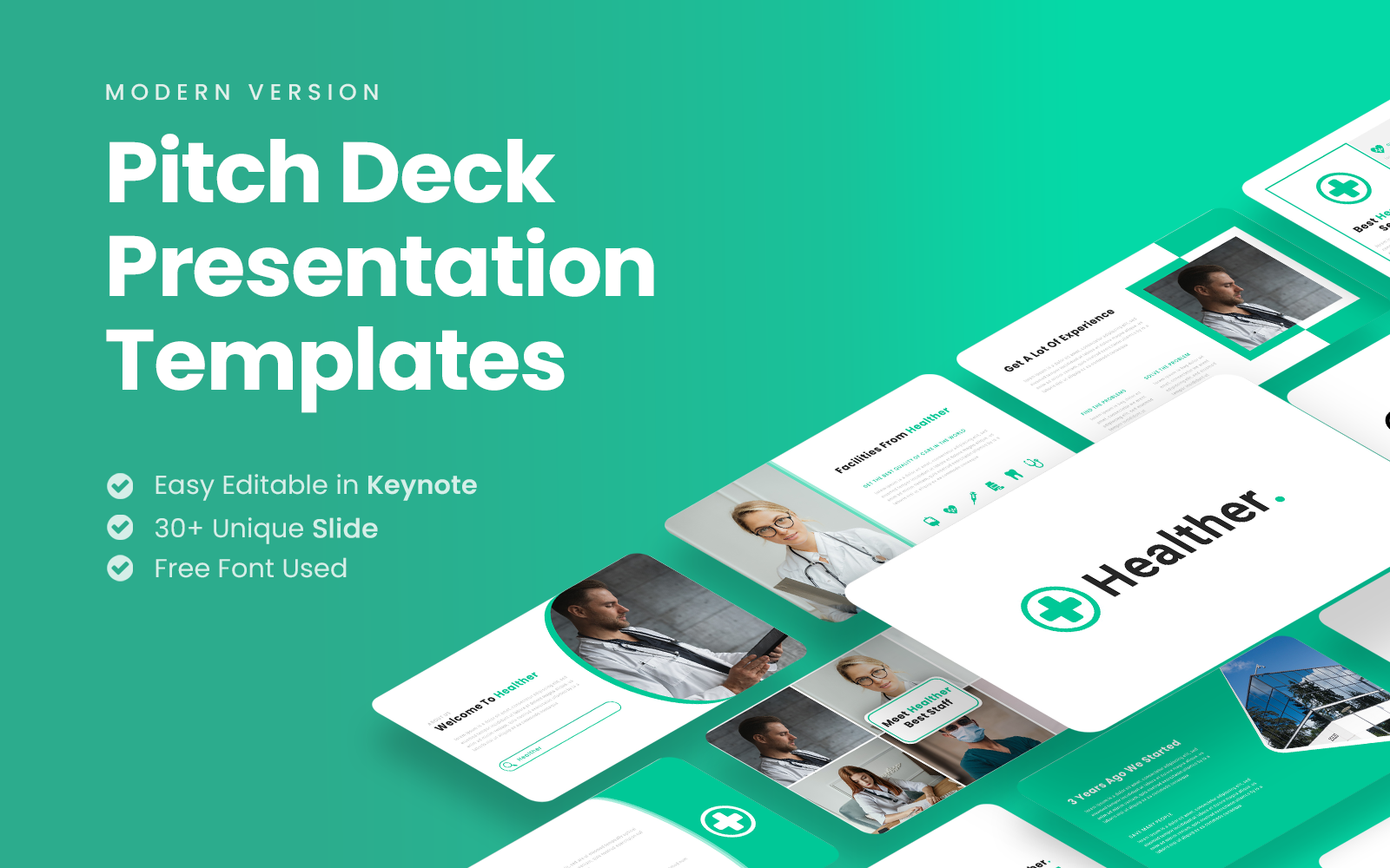 HEALTHER - Modern Healthcare Keynote Template