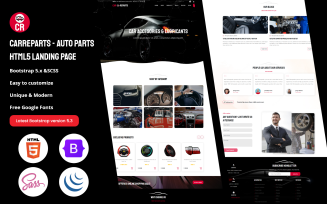 CarReparts - Auto Parts HTML5 Landing Page